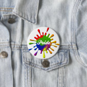 Regenboog Pride Regenboogvlag Spetterende Pride Ronde Button 7,6 Cm (In situ)