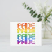 Regenboog Pride Retro Briefkaart (Staand voorkant)