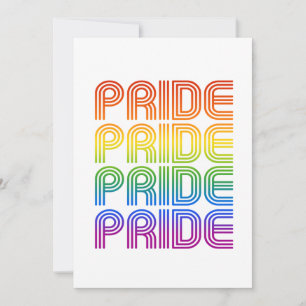 Regenboog Pride Retro Feestdagenkaart
