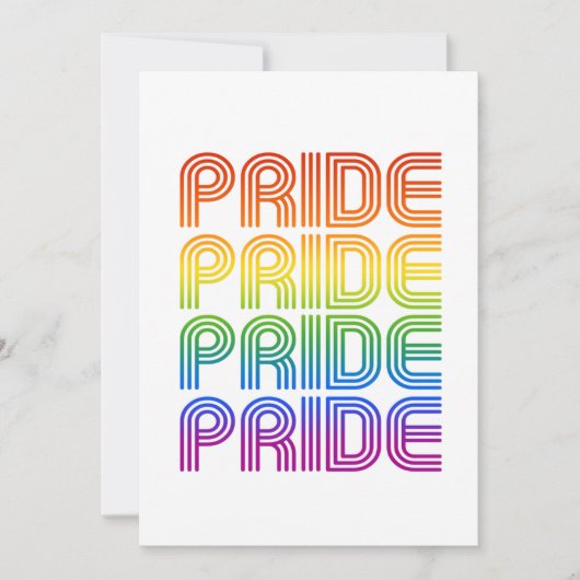 Regenboog Pride Retro Feestdagenkaart (Voorkant)