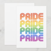 Regenboog Pride Retro Feestdagenkaart (Voorkant / Achterkant)