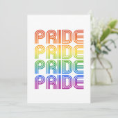 Regenboog Pride Retro Feestdagenkaart (Staand voorkant)