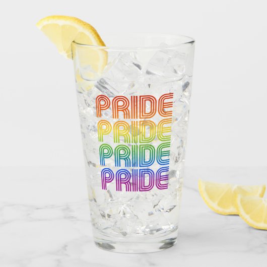 Regenboog Pride Retro Glas (Voorkant ijs)
