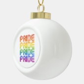 Regenboog Pride Retro Keramische Bal Ornament (Rechts)