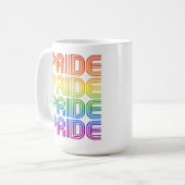 Regenboog Pride Retro Koffiemok (Voorkant links)