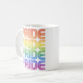 Regenboog Pride Retro Koffiemok (Voorkant links)