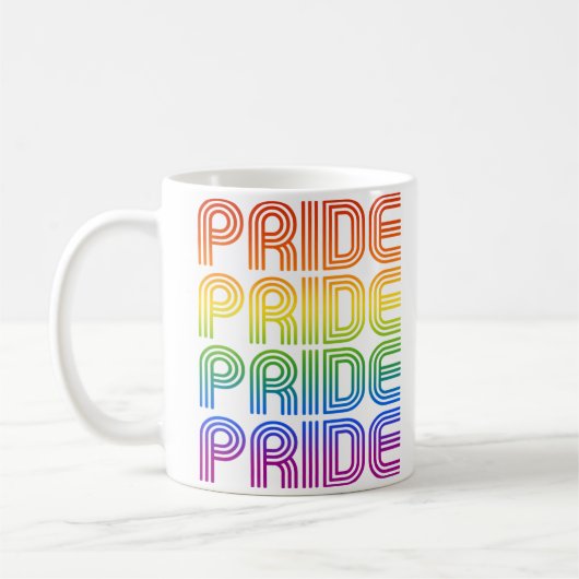 Regenboog Pride Retro Koffiemok (Links)