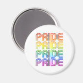 Regenboog Pride Retro Magneet (Voorkant / Achterkant)