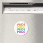 Regenboog Pride Retro Magneet (Insitu (Vaatwasser))