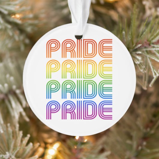 Regenboog Pride Retro Ornament (Boom)