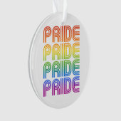 Regenboog Pride Retro Ornament (voorkant)