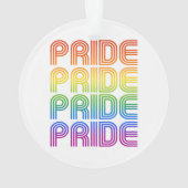 Regenboog Pride Retro Ornament (achterkant)