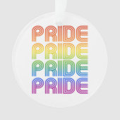 Regenboog Pride Retro Ornament (voorkant)