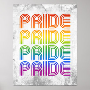 Regenboog Pride Retro Poster