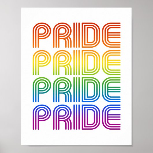 Regenboog Pride Retro Poster (Voorkant)