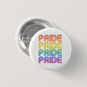 Regenboog Pride Retro Ronde Button 3,2 Cm