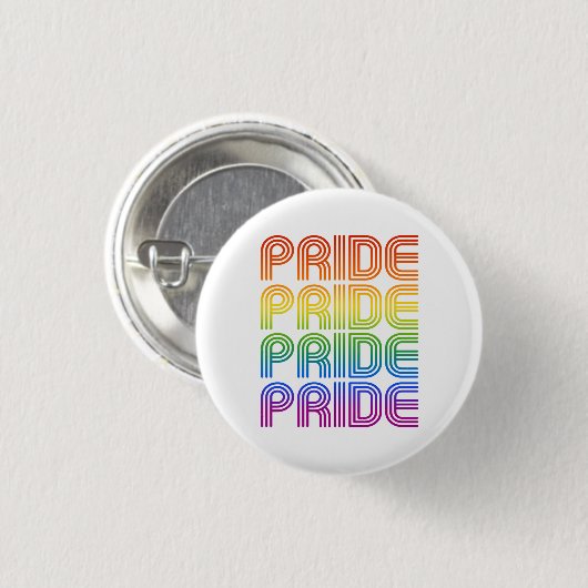 Regenboog Pride Retro Ronde Button 3,2 Cm (Voorkant /achterkant)