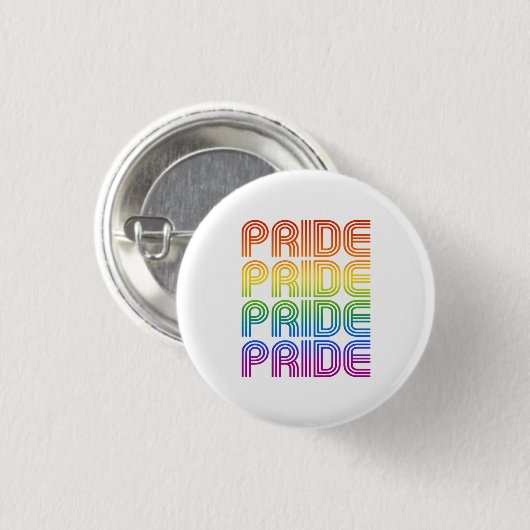 Regenboog Pride Retro Ronde Button 3,2 Cm (Voorkant /achterkant)