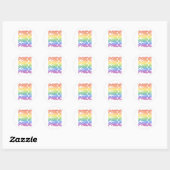 Regenboog Pride Retro Ronde Sticker (Vel)