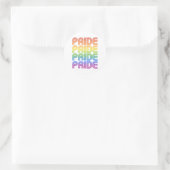 Regenboog Pride Retro Ronde Sticker (Tas)
