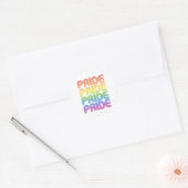 Regenboog Pride Retro Ronde Sticker (Envelop)