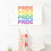 Regenboog Pride Retro Spandoek (Insitu)