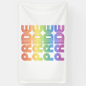 Regenboog Pride Retro Spandoek (Verticaal)