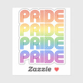 Regenboog Pride Retro Sticker (Vel)