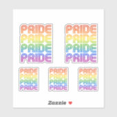 Regenboog Pride Retro Sticker (Vel)