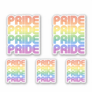 Regenboog Pride Retro Sticker