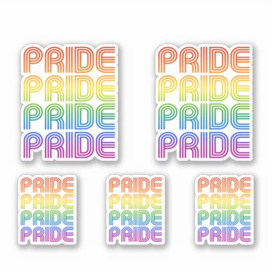 Regenboog Pride Retro Sticker (Voorkant)