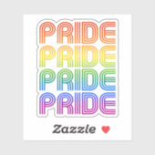 Regenboog Pride Retro Sticker (Vel)
