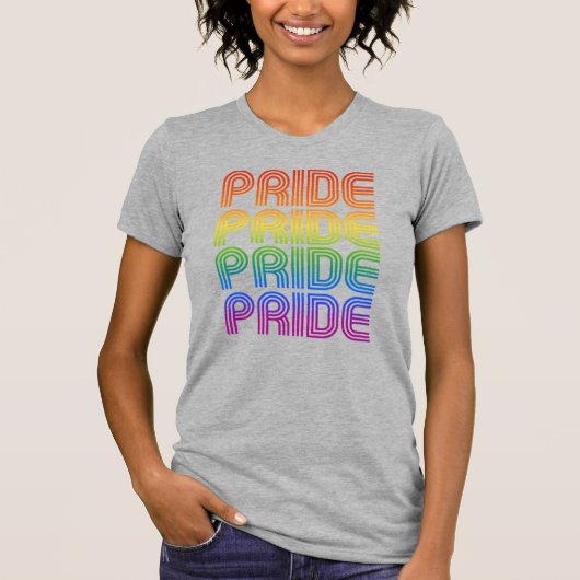 Regenboog Pride Retro T-shirt (Voorkant)
