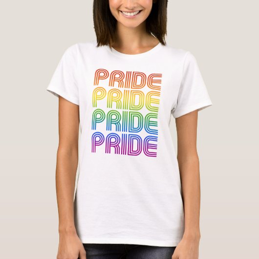 Regenboog Pride Retro T-shirt (Voorkant)
