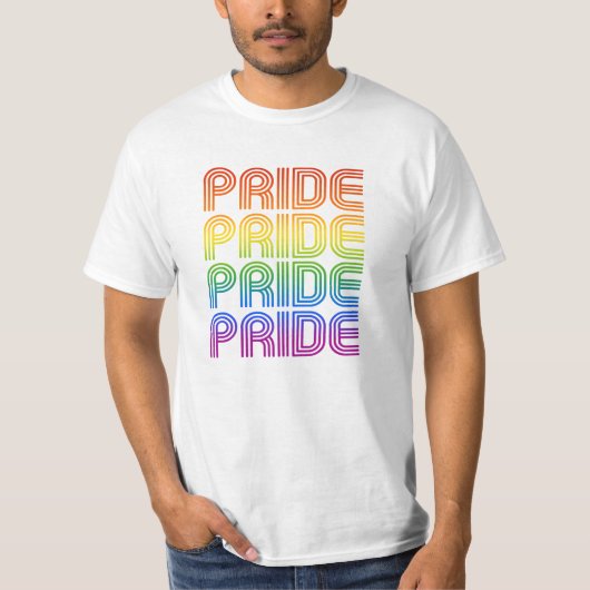 Regenboog Pride Retro T-shirt (Voorkant)
