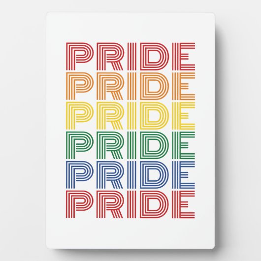 Regenboog Pride Retro Typografie Vector Design_1 Fotoplaat (voorkant)