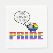 Regenboog Pride Schaap Papieren Servet (Voorkant)