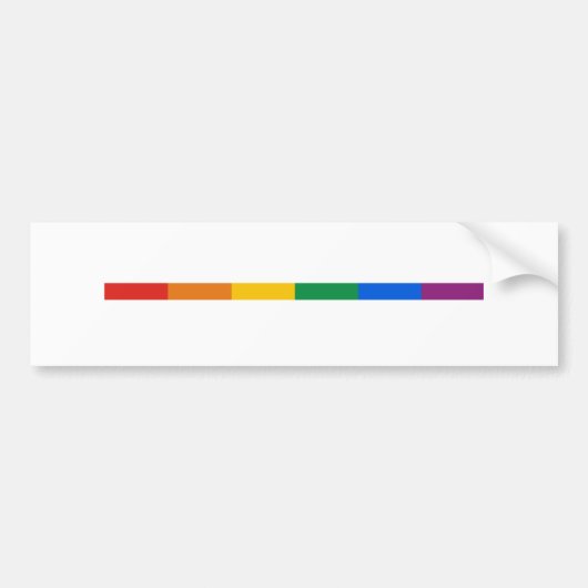 Regenboog Pride Streep Bumpersticker (Voorkant)