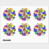 Regenboog Pride Trouw Uitnodiging Envelope Sticker (Vel)