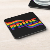 Regenboog Pride Viering Bier Onderzetter (Linkerzijde)