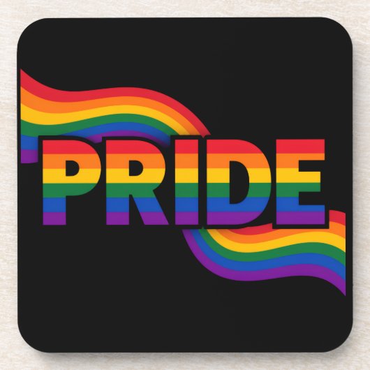 Regenboog Pride Viering Bier Onderzetter (Voorkant)