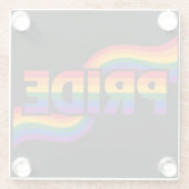 Regenboog Pride-viering Glazen Onderzetter (Achterkant)