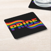 Regenboog Pride Viering Kartonnen Onderzetters (Schuin)