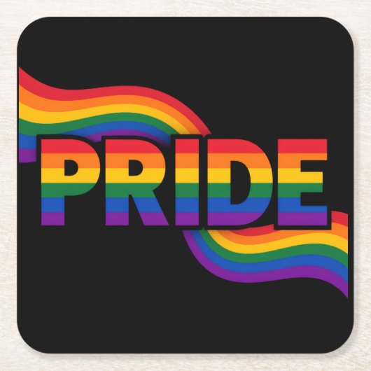 Regenboog Pride Viering Kartonnen Onderzetters (Voorkant)