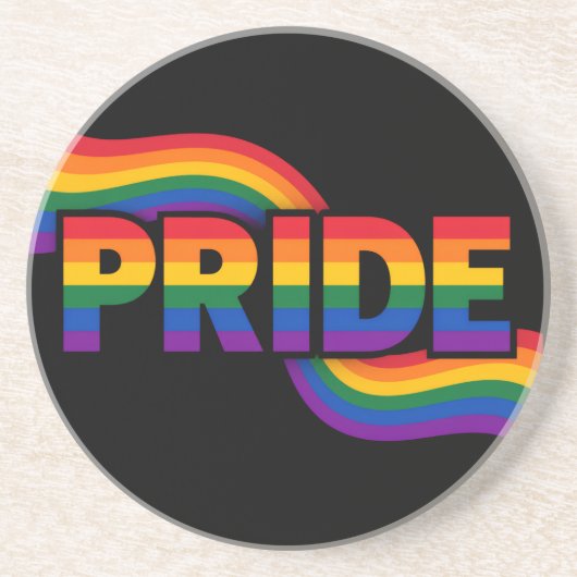 Regenboog Pride Viering Zandsteen Onderzetter (Voorkant)