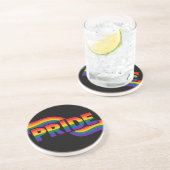 Regenboog Pride Viering Zandsteen Onderzetter (Zijkant)