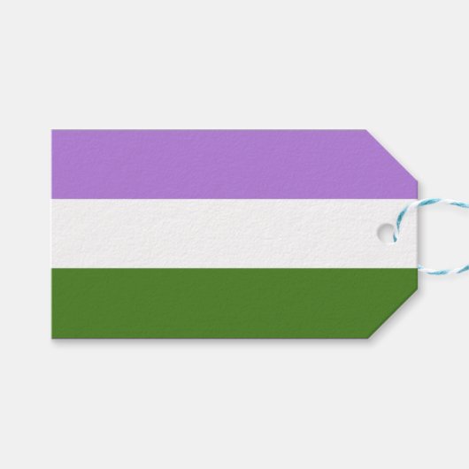 Regenboog Pride Vlag Cadeaulabel (Voorkant (Horizontaal))