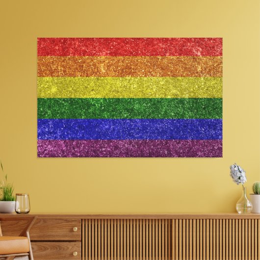 Regenboog pride vlag canvas afdruk (Insitu (Woonkamer))