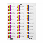 Regenboog Pride Vlag Etiket (Full Sheet)