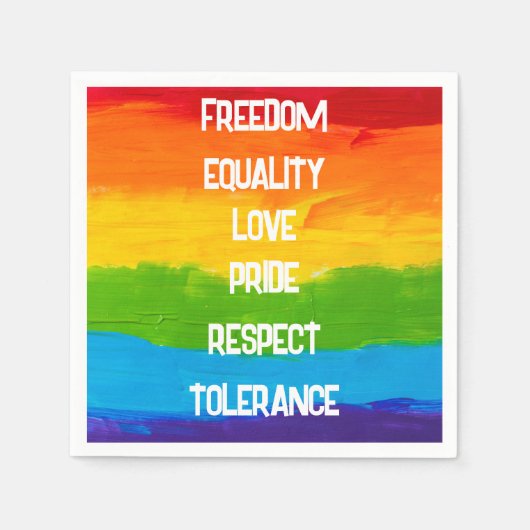 Regenboog Pride Vlag Feestservetten – LGBTQ+ Decor Servet (Voorkant)